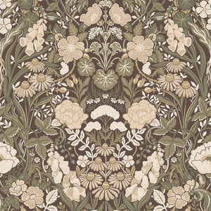 schumacher - ortagard - natural and cocoa - 5725 - wallpaper