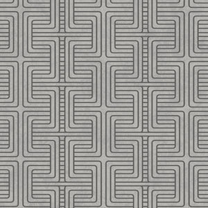 schumacher - geo tribe - pewter - 6478 - wallpaper