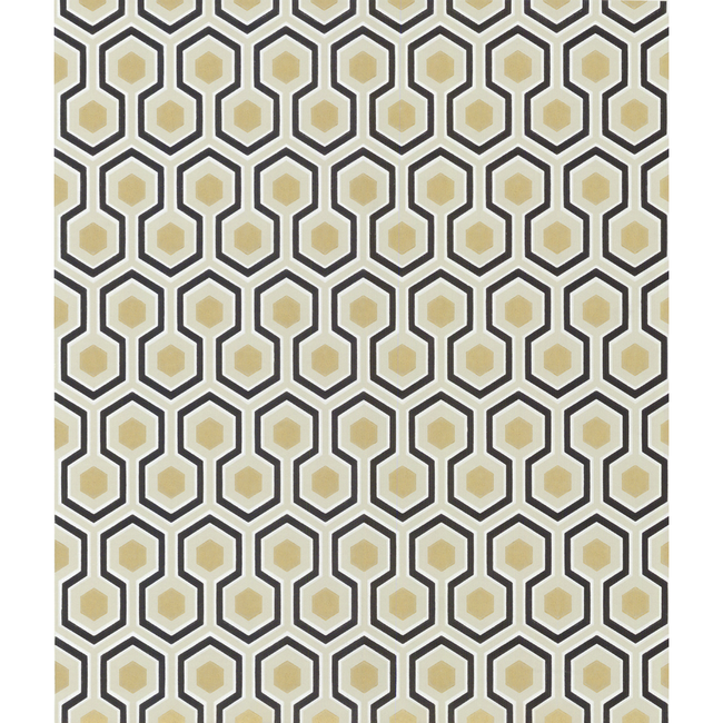 cole & son - hicks' hexagon - black/g - 66/8056.cs.0