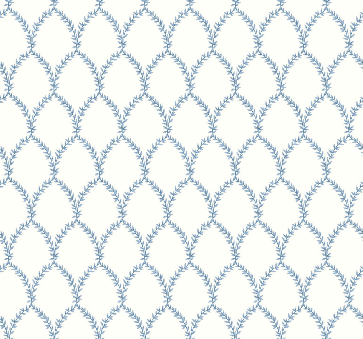 rifle paper co. laurel blue/white wallpaper