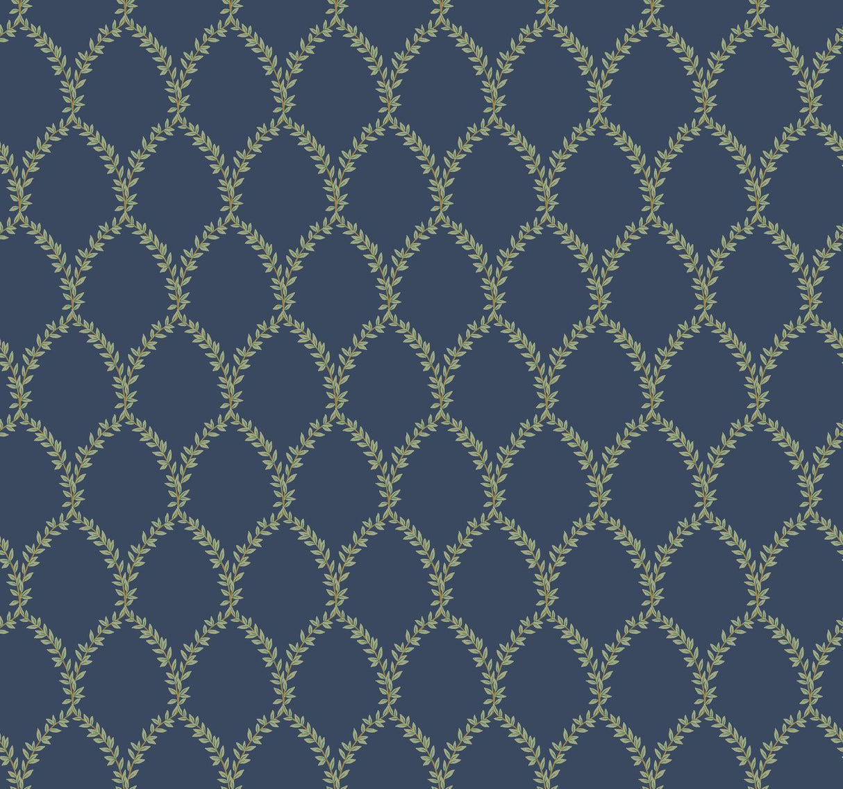 rifle paper co. laurel navy wallpaper