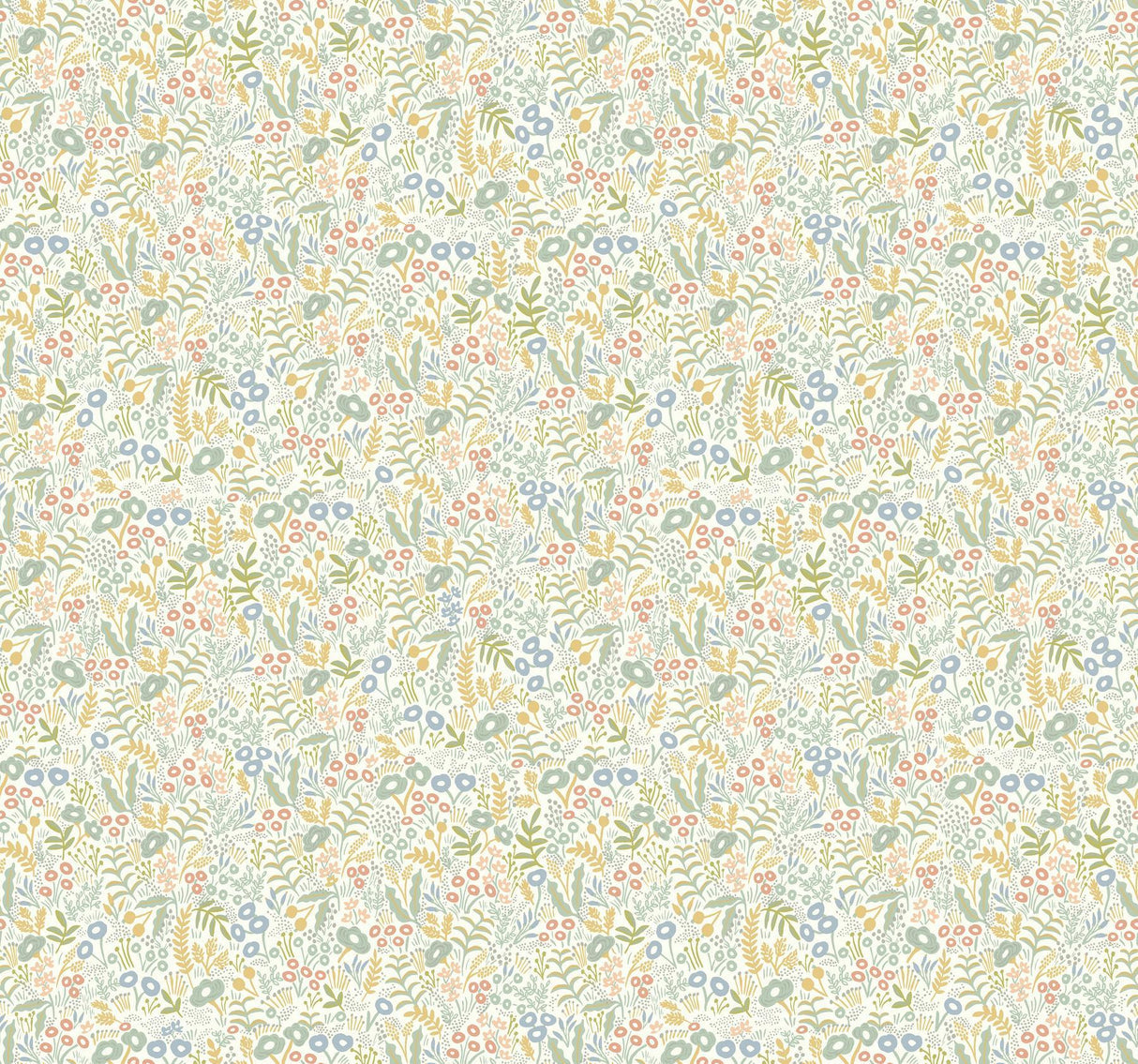 rifle paper co. tapestry light mustard wallpaper