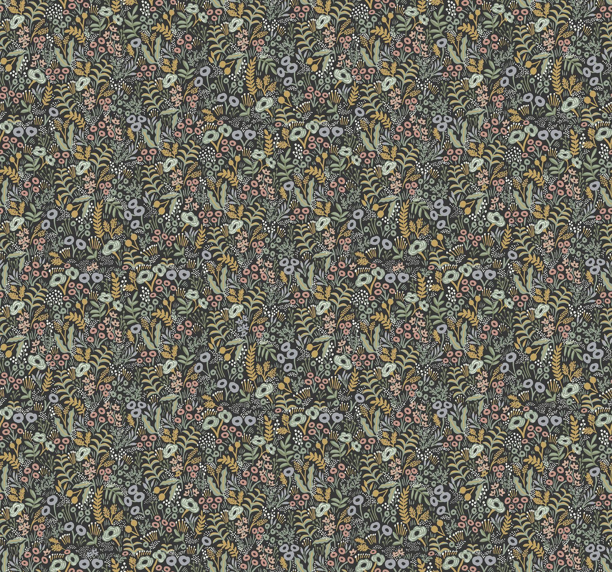 rifle paper co. tapestry black wallpaper