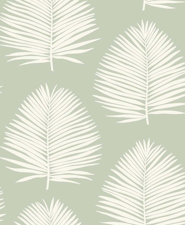 seabrook island palm celadon wallpaper