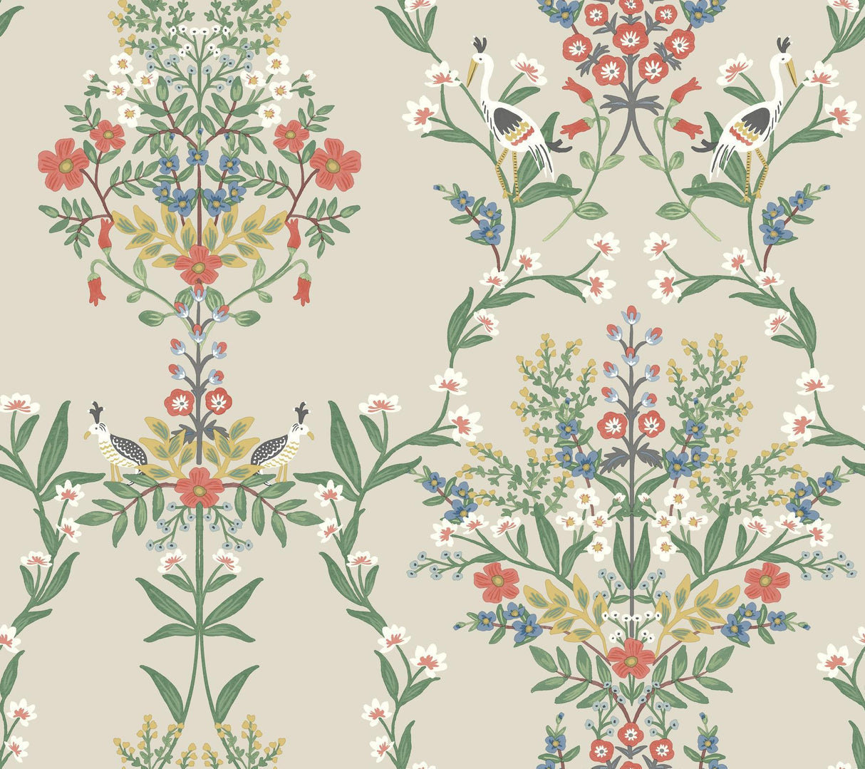 rifle paper co. luxembourg beige wallpaper