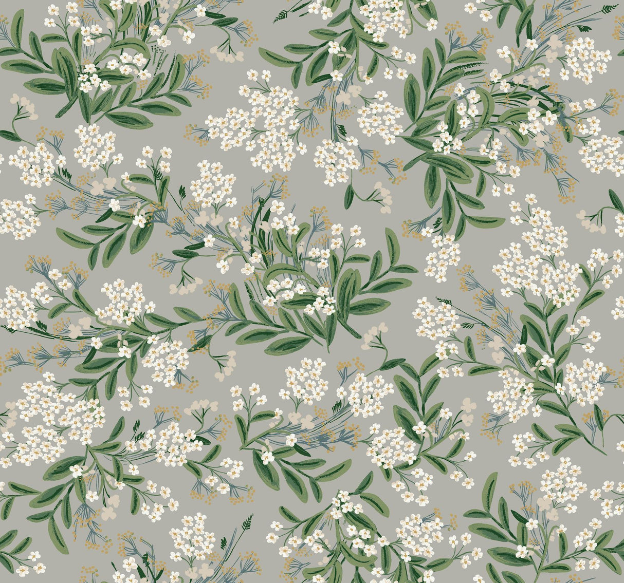 rifle paper co. cornflower gray wallpaper