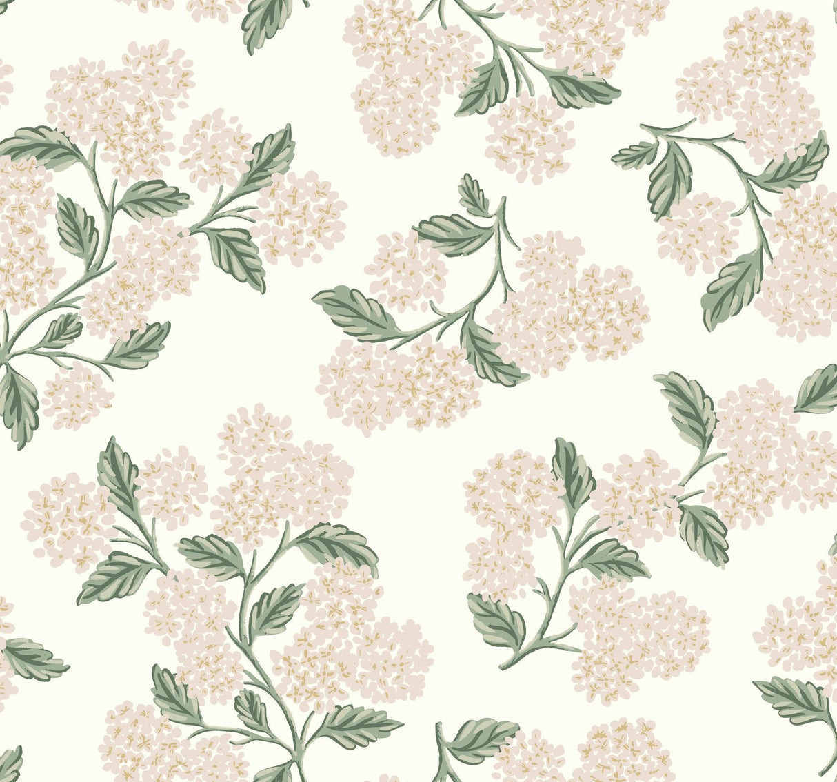 rifle paper co. hydrangea beige wallpaper