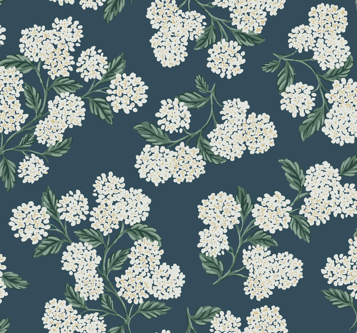 rifle paper co. hydrangea blue wallpaper