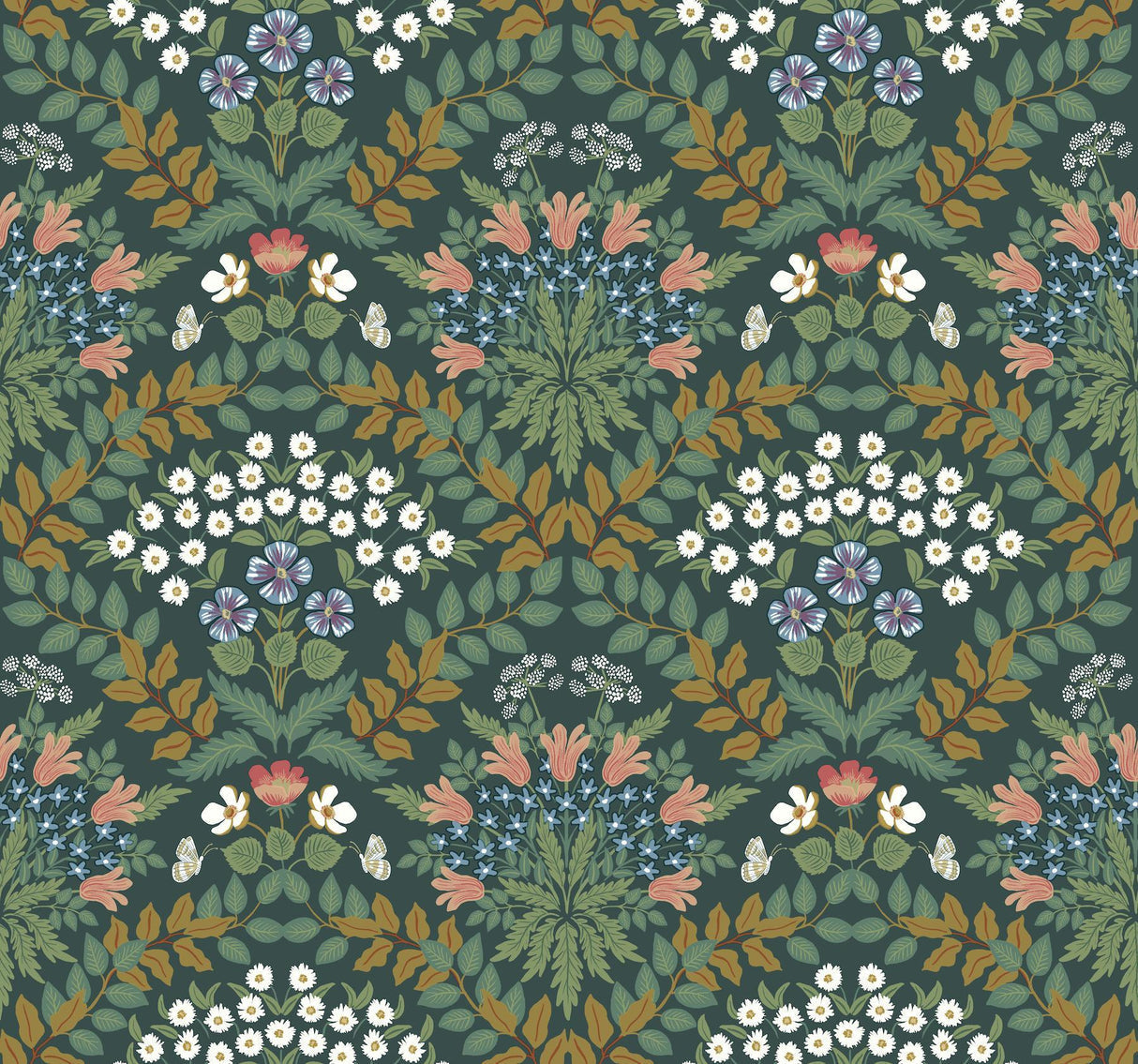 rifle paper co. bramble green wallpaper