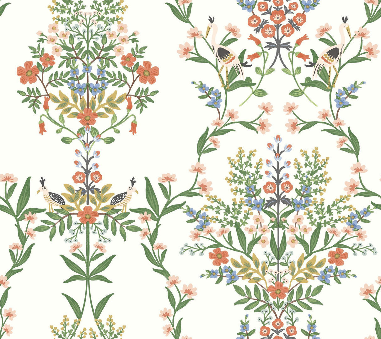 rifle paper co. luxembourg white wallpaper