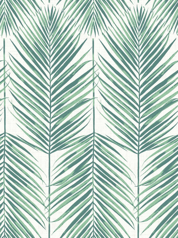 seabrook paradise palm tropic green wallpaper