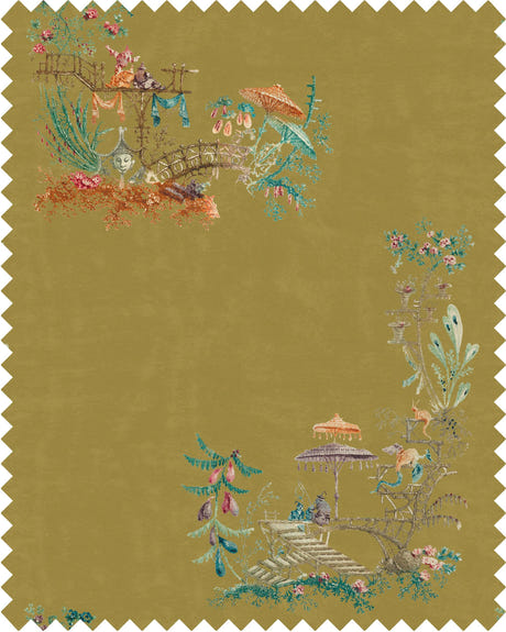 mindthegap chinoiserie velvet 52" x 39.4" fabric fb00027