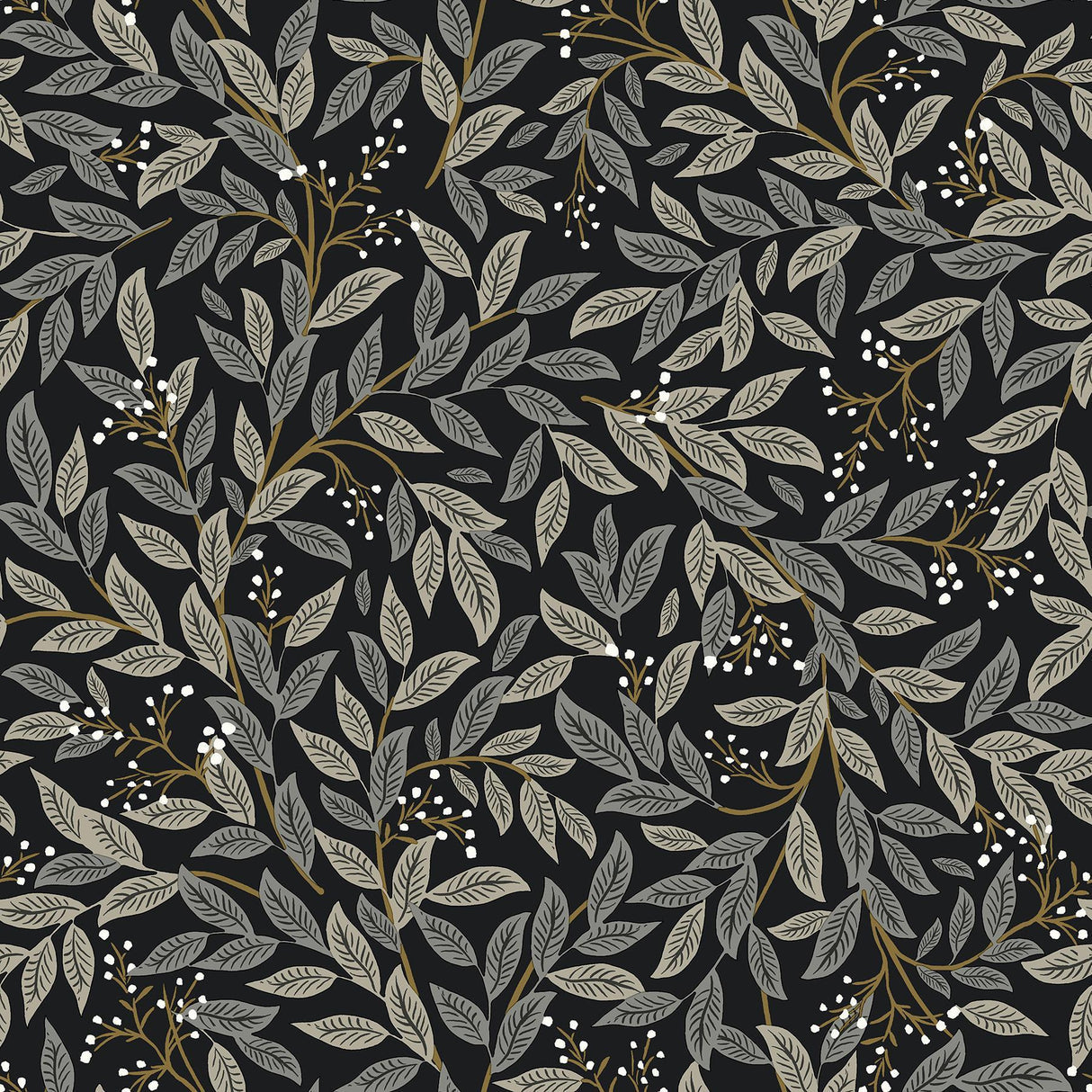 rifle paper co. willowberry peel and stick black wallpaper