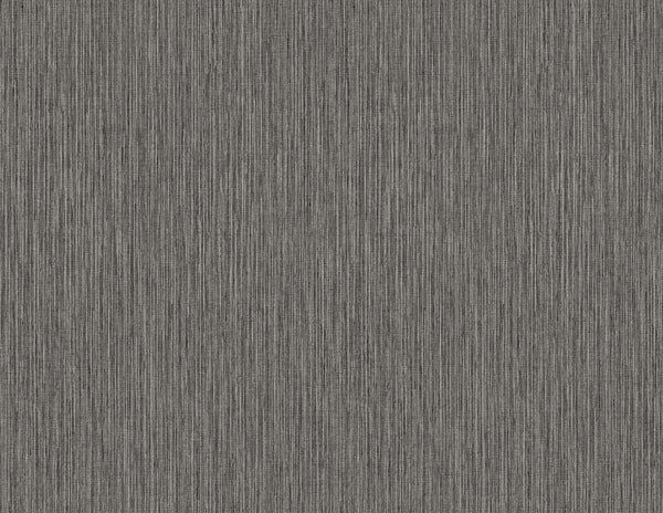 seabrook vertical stria graphite & metallic silver wallpaper