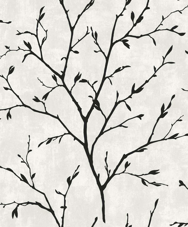 seabrook avena branches contrast wallpaper