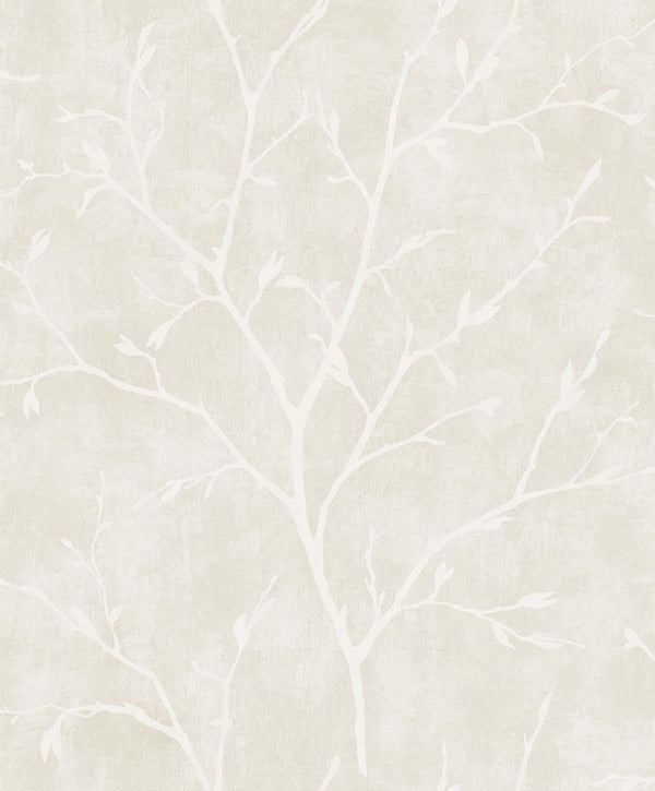 seabrook avena branches soft cream wallpaper