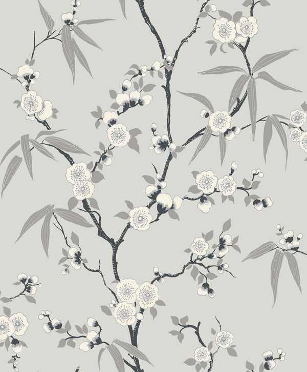 seabrook floral blossom trail stormy wallpaper