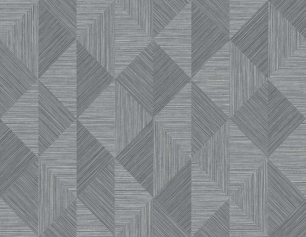 seabrook diamond inlay charcoal grass wallpaper