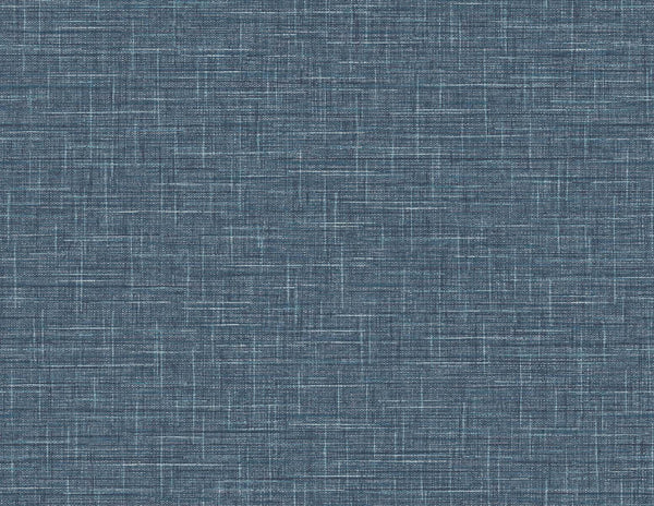 seabrook grasmere weave faded cobalt wallpaper