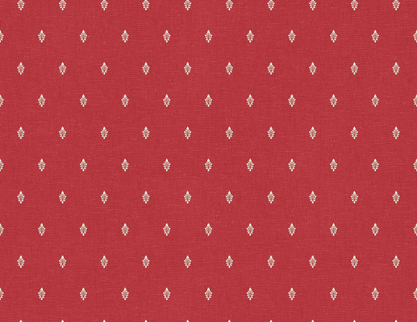 seabrook petite feuille sprig antique ruby wallpaper