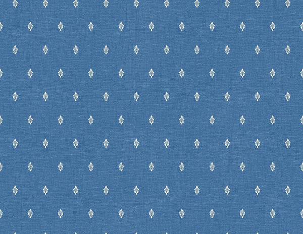 seabrook petite feuille sprig denim wash wallpaper