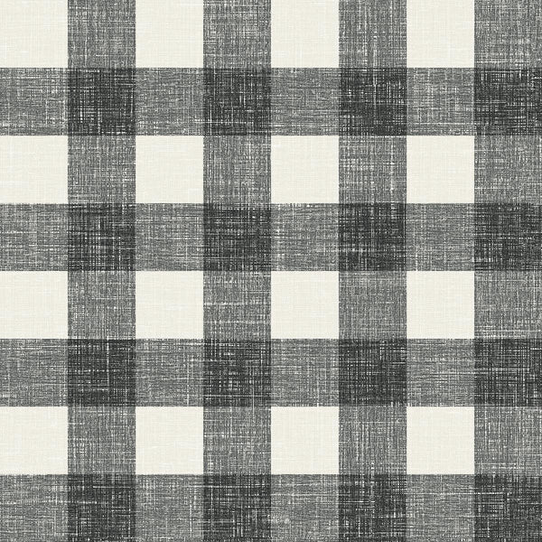 seabrook bebe gingham poppy seed wallpaper