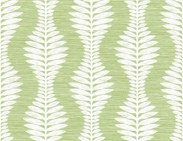 seabrook carina leaf ogee greenery wallpaper