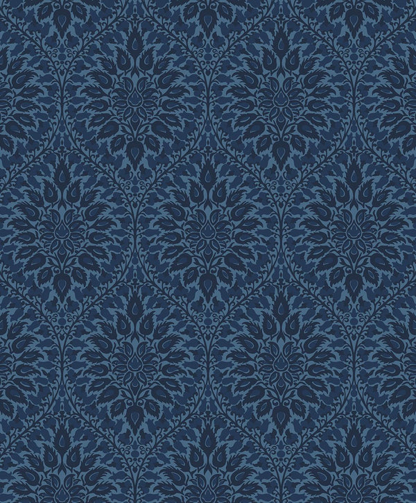 seabrook luna ogee denim wallpaper