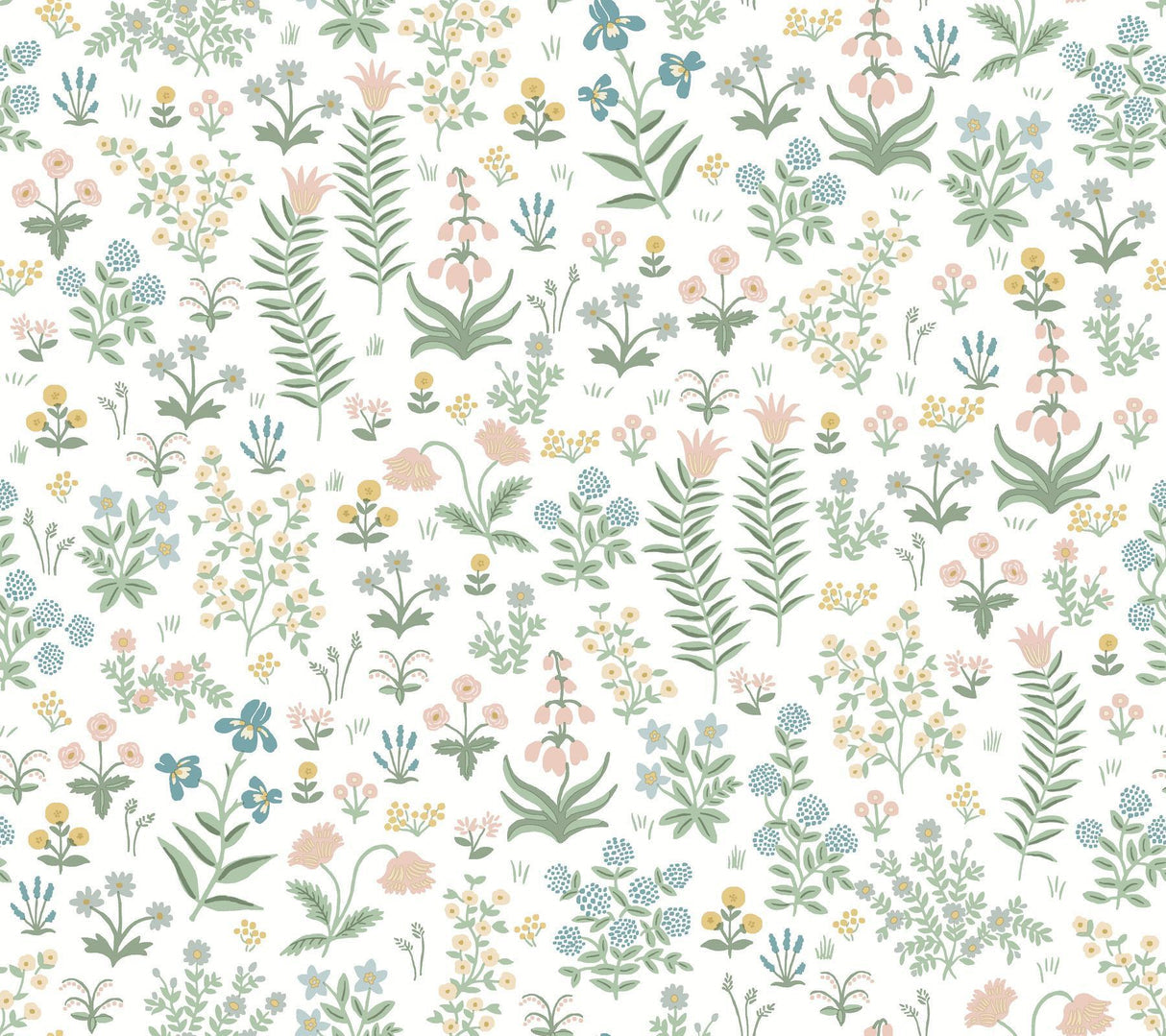 rifle paper co. menagerie garden peel and stick pink wallpaper