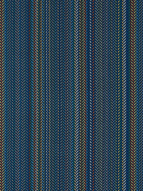 scalamandre arrow stripe cobalt fabric - scala 27254-004