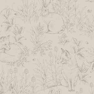 schumacher - forest friends - stone - 6922 - wallpaper