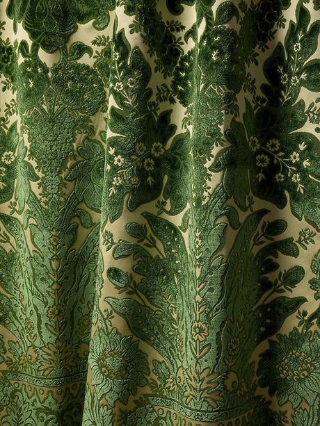 scalamandre regis velvet damask frond fabric - scala 27321-003