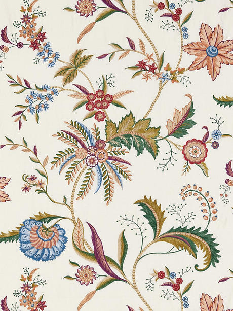 scalamandre seraphine embroidered silk jewel multi fabric - scala 27325-003