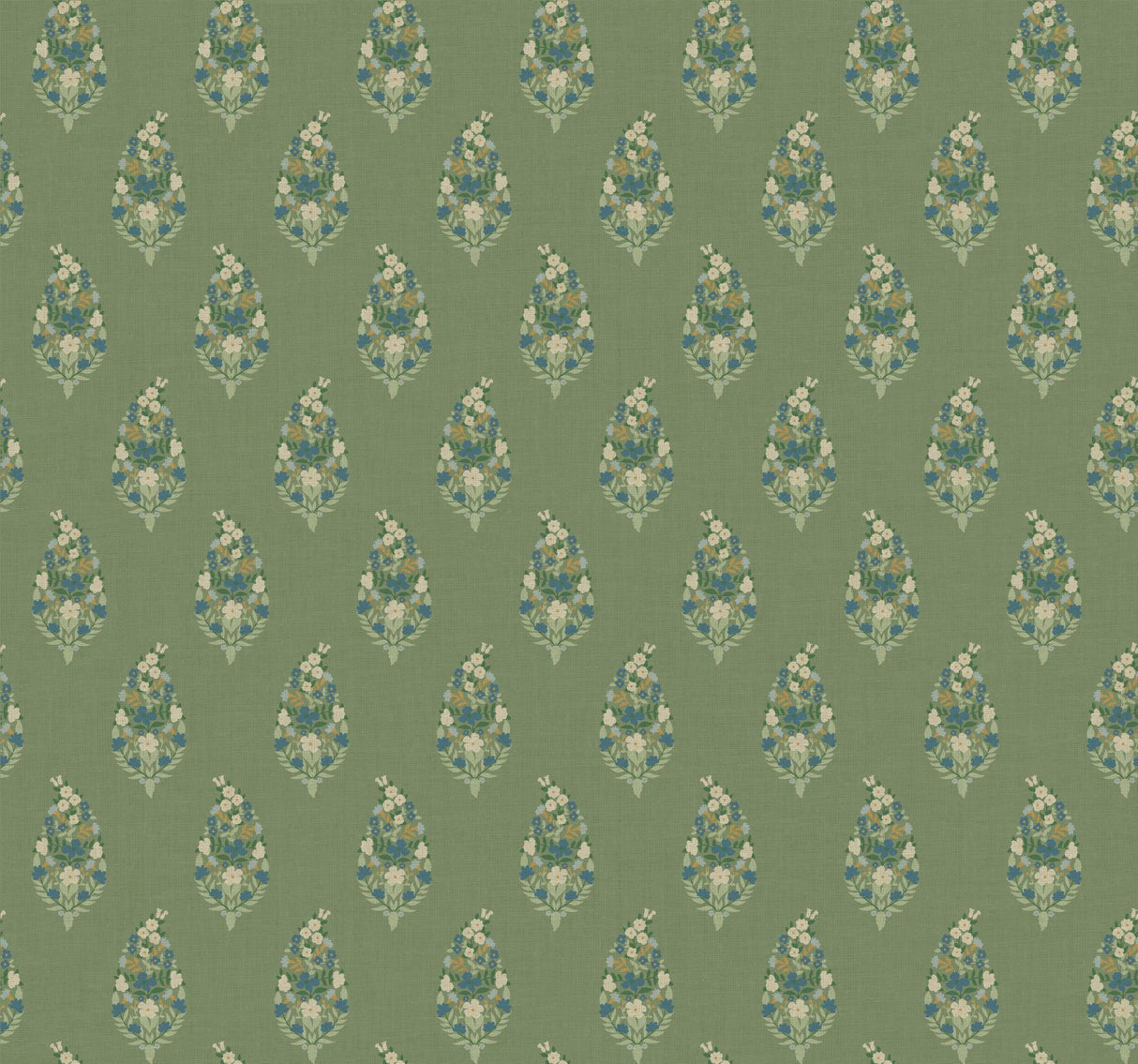rifle paper co. paisley green wallpaper