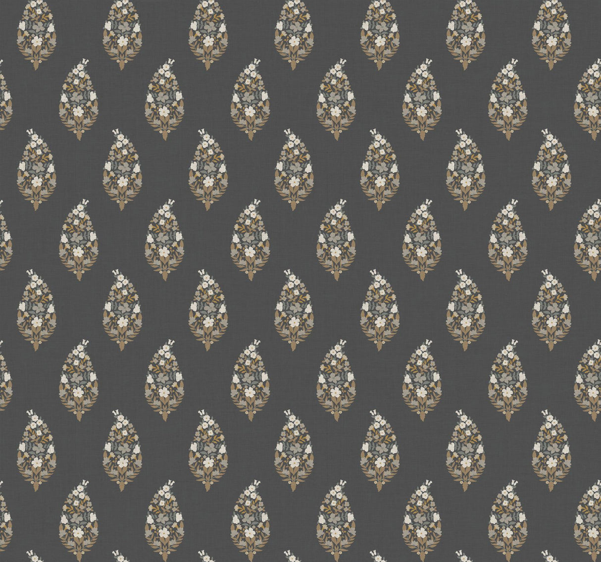 rifle paper co. paisley black wallpaper