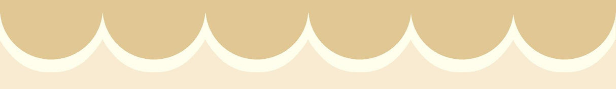 rifle paper co. scallop border yellow wallpaper