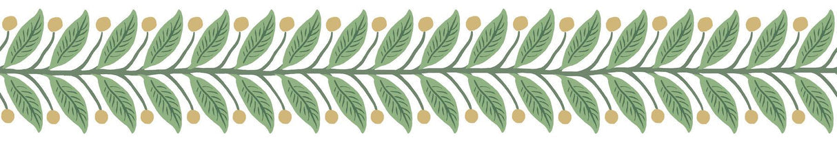 rifle paper co. garden border green wallpaper