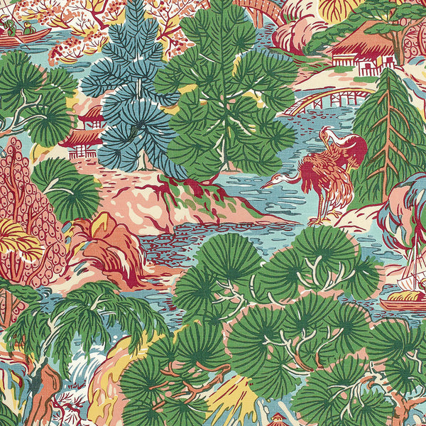 thibaut pagoda trees fabric f942026