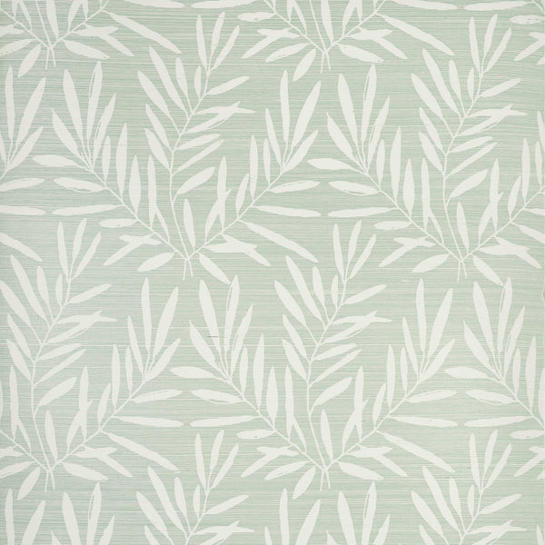 thibaut summer leaves willow wallpaper - t15800