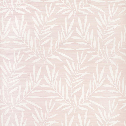 Thibaut Summer Leaves Blush Wallpaper - T15803