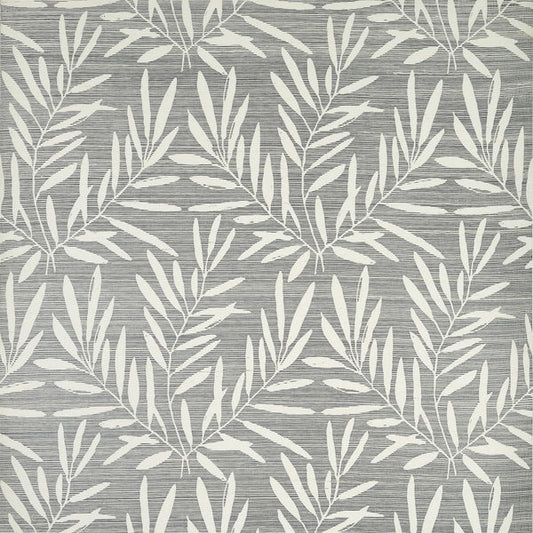 Thibaut Summer Leaves Charcoal Wallpaper - T15801