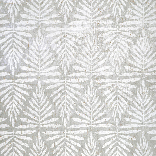 Thibaut Gasparilla Metallic Silver And White Wallpaper - T15813