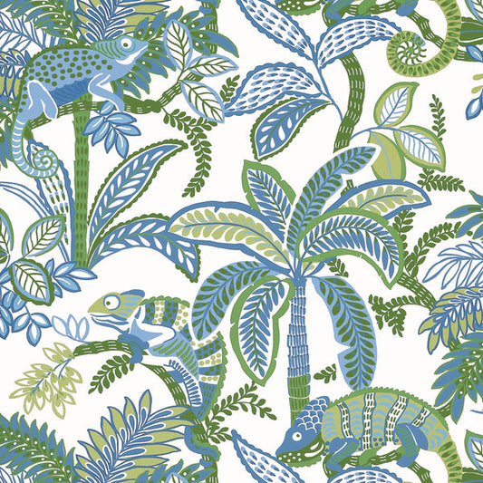 Thibaut Iggy Blue And Green Wallpaper - T15845