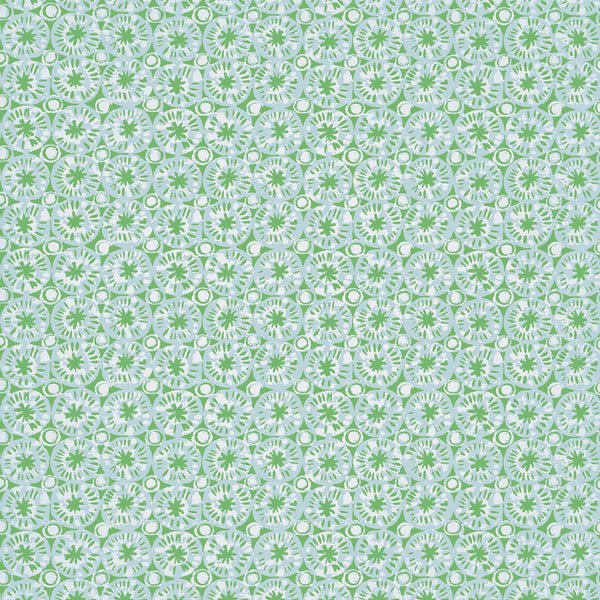 thibaut sand dollar green and blue wallpaper - t15856