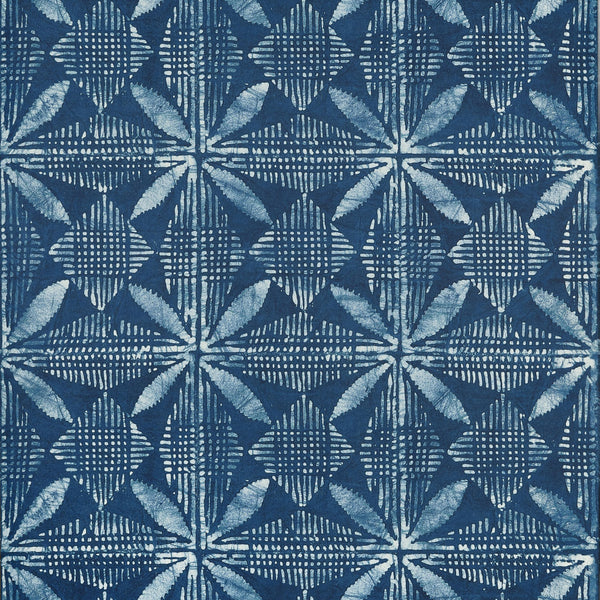 thibaut tortuga batik navy wallpaper - t15837