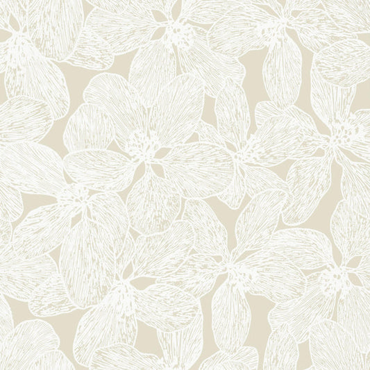 Thibaut Island Orchid Beige Wallpaper - T15851