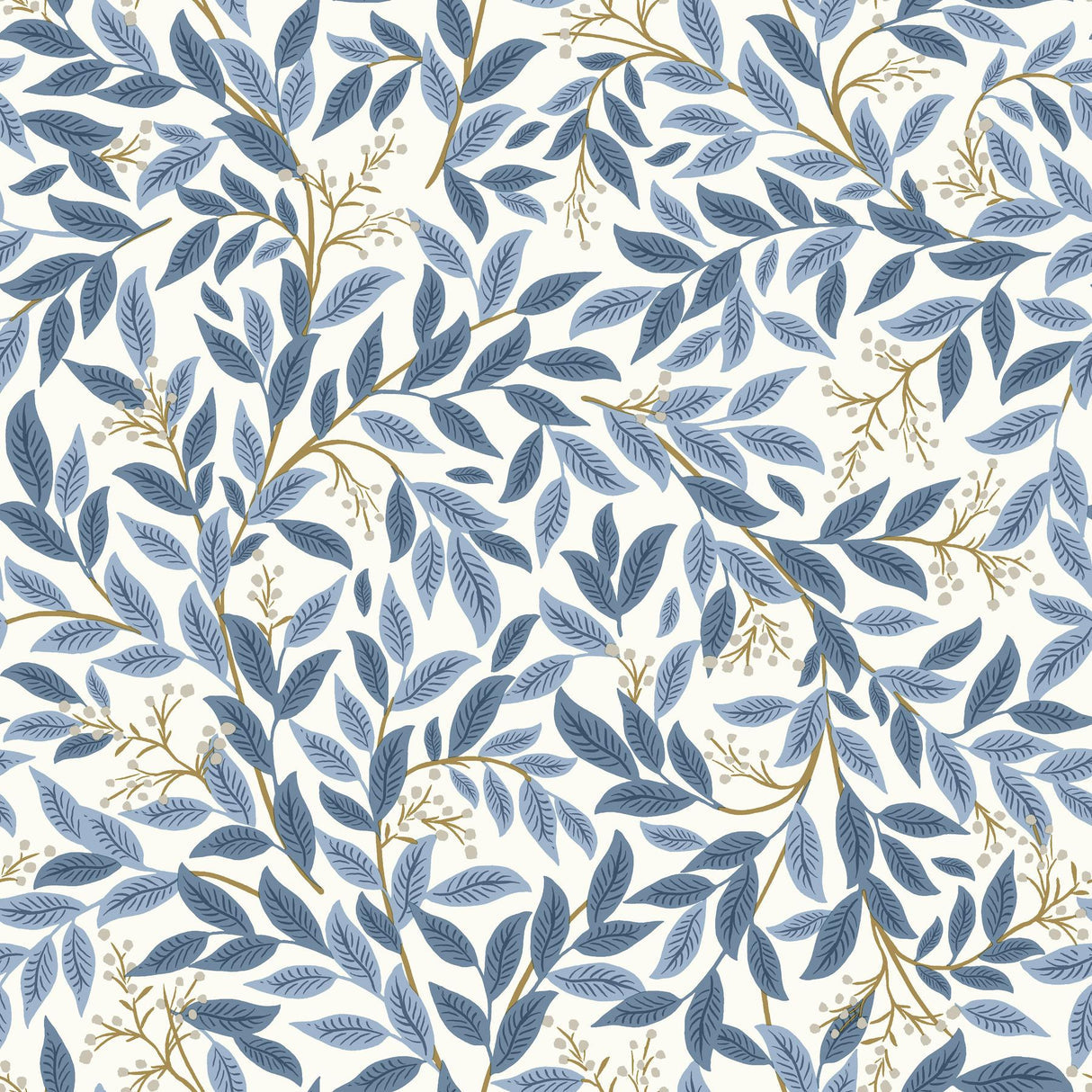 rifle paper co. willowberry blue wallpaper