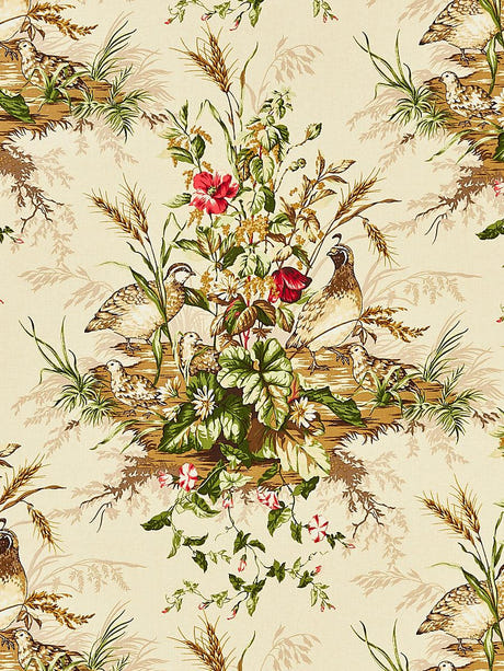 scalamandre edwin's covey linen print multi on sisal fabric - scala 16310-002