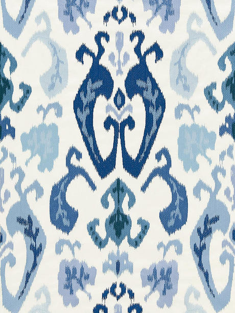 scalamandre mandalay ikat embroidery porcelain fabric - scala 27172-002