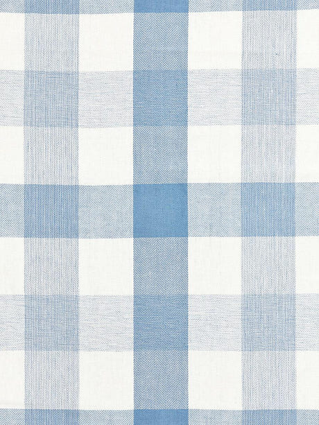 scalamandre westport linen plaid sky fabric - scala 27135-007